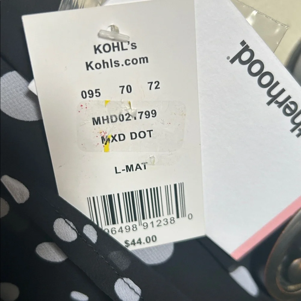NWT Motherhood maternity mixed dot woven wrap midi dress size large - Picture 4 of 6